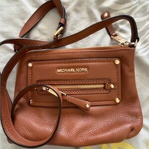 Michael Kors Tan Leather Crossbody Bag
